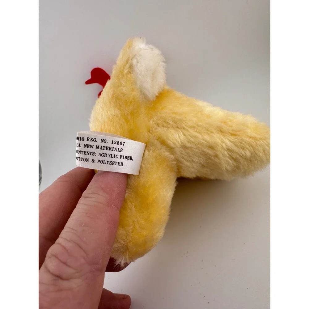 House of Lloyd Inc Plush Dog Puppy Yellow Red Bow Stuffed Animal Toy Made Taiwan